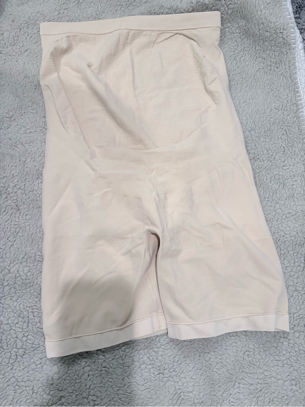High-Waist Shapewear Shorts in Light Beige